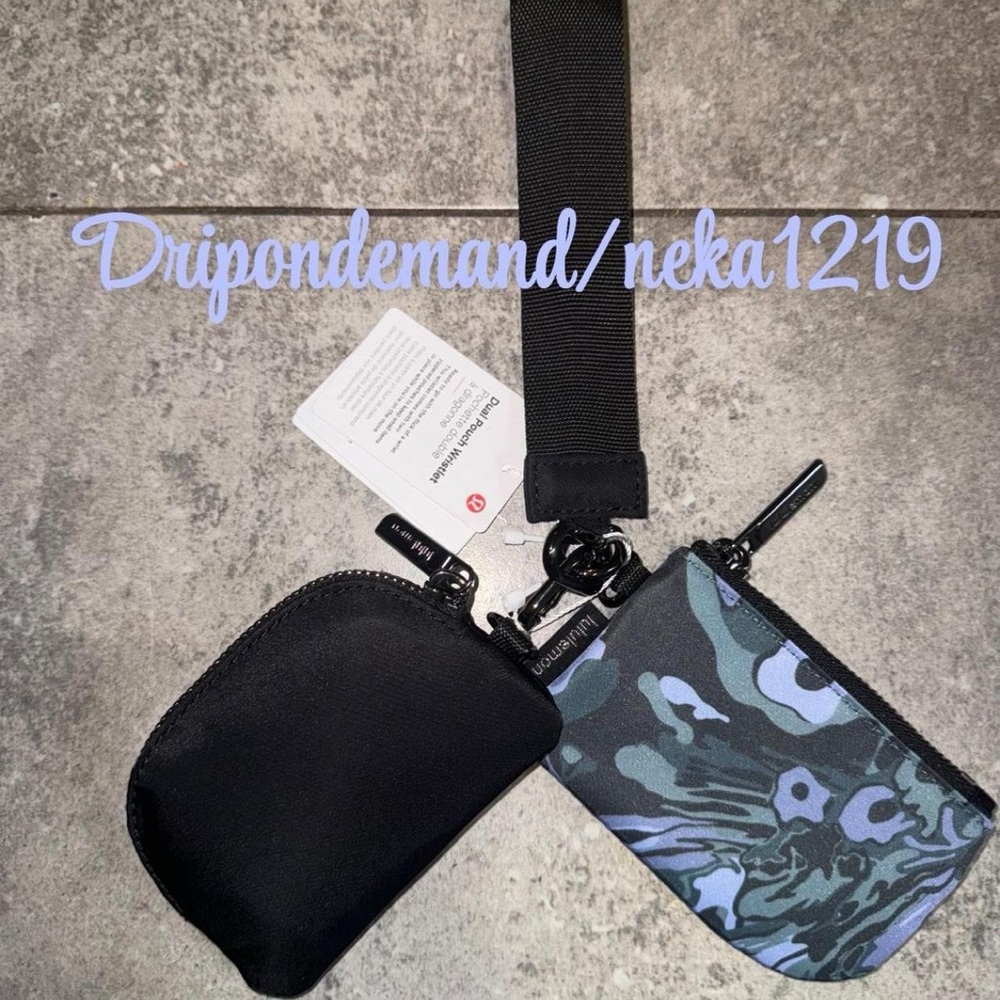 Lululemon Dual Pouch Wristlet- Flower Meld Mini Multi/Gunmetal - Picture 4 of 7